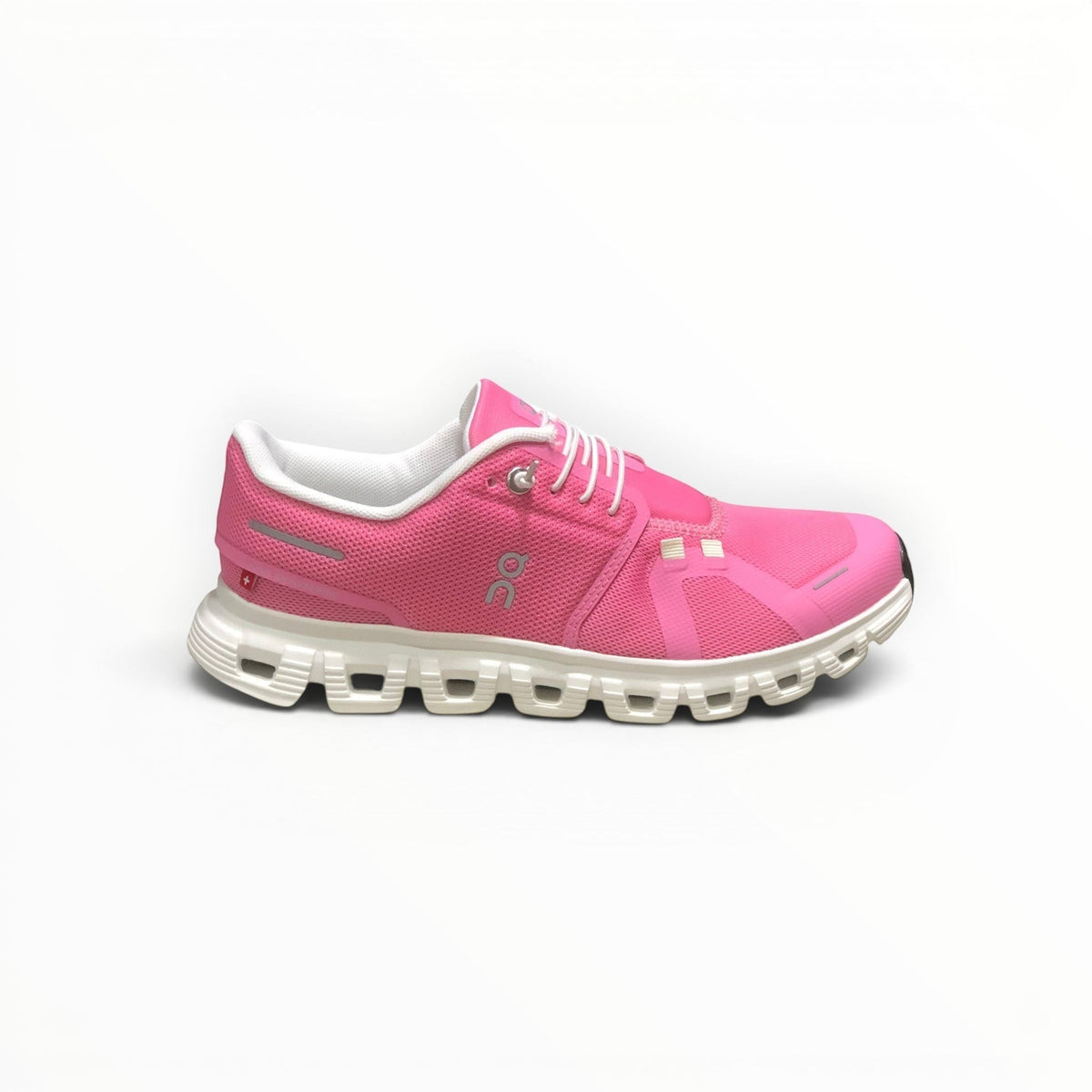 On Cloud 6 Waterproof men's lifestyle shoe in Flamingo/Pearl, side profile