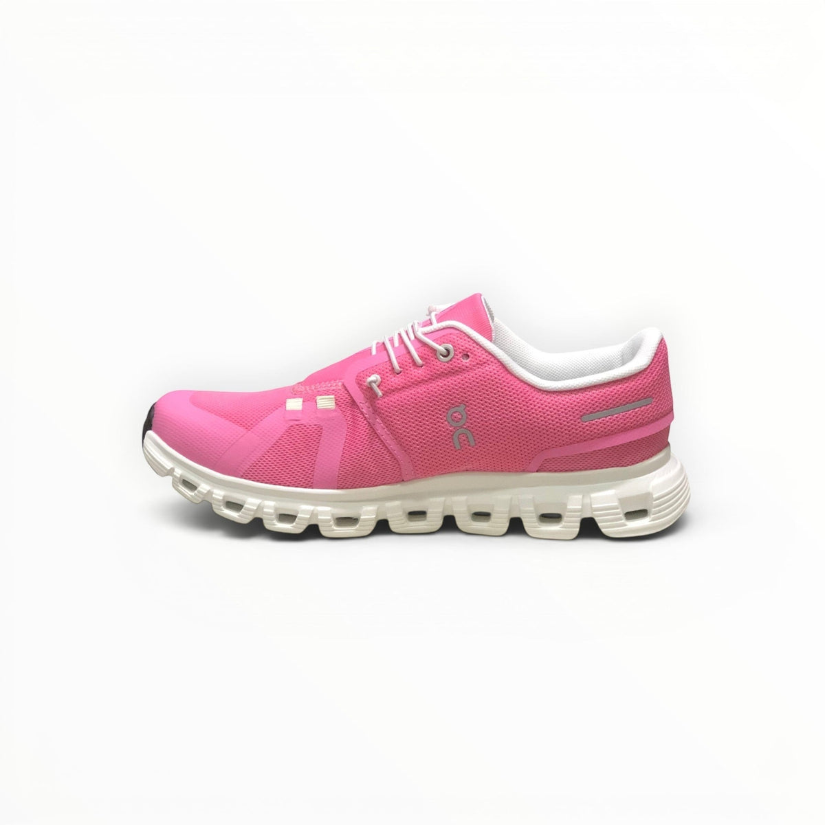 On Cloud 6 Waterproof men's lifestyle shoe in Flamingo/Pearl, pair view