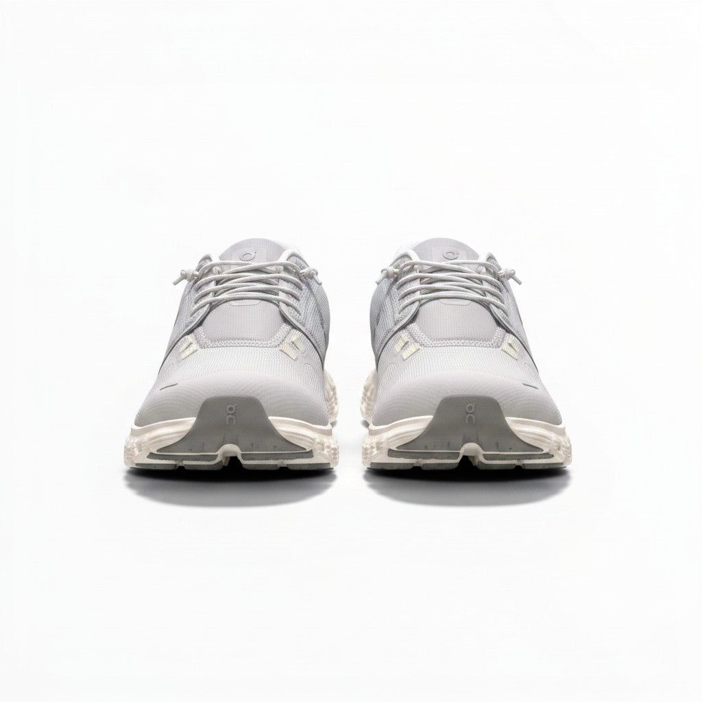 On Cloud 6 Waterproof men's lifestyle shoe in Glacier/White, three-quarter view