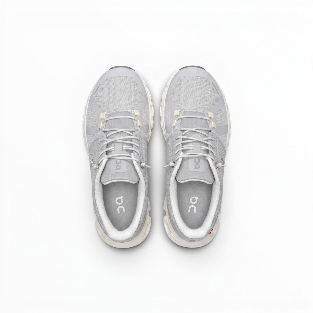 On Cloud 6 Waterproof men's lifestyle shoe in Glacier/White, top view