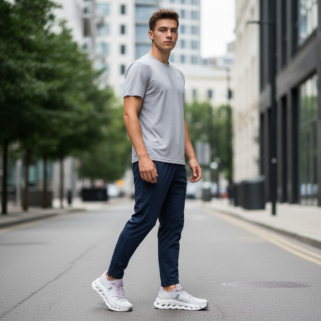 On Cloudtilt men's walking shoes in Purple/White, product view 5