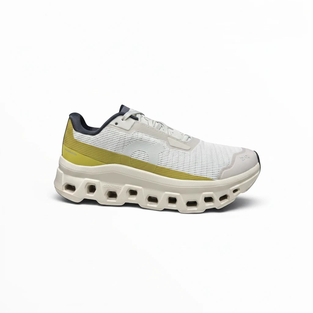 On Cloudmonster Void women's shoe in Ivory/Wolf - product view 1