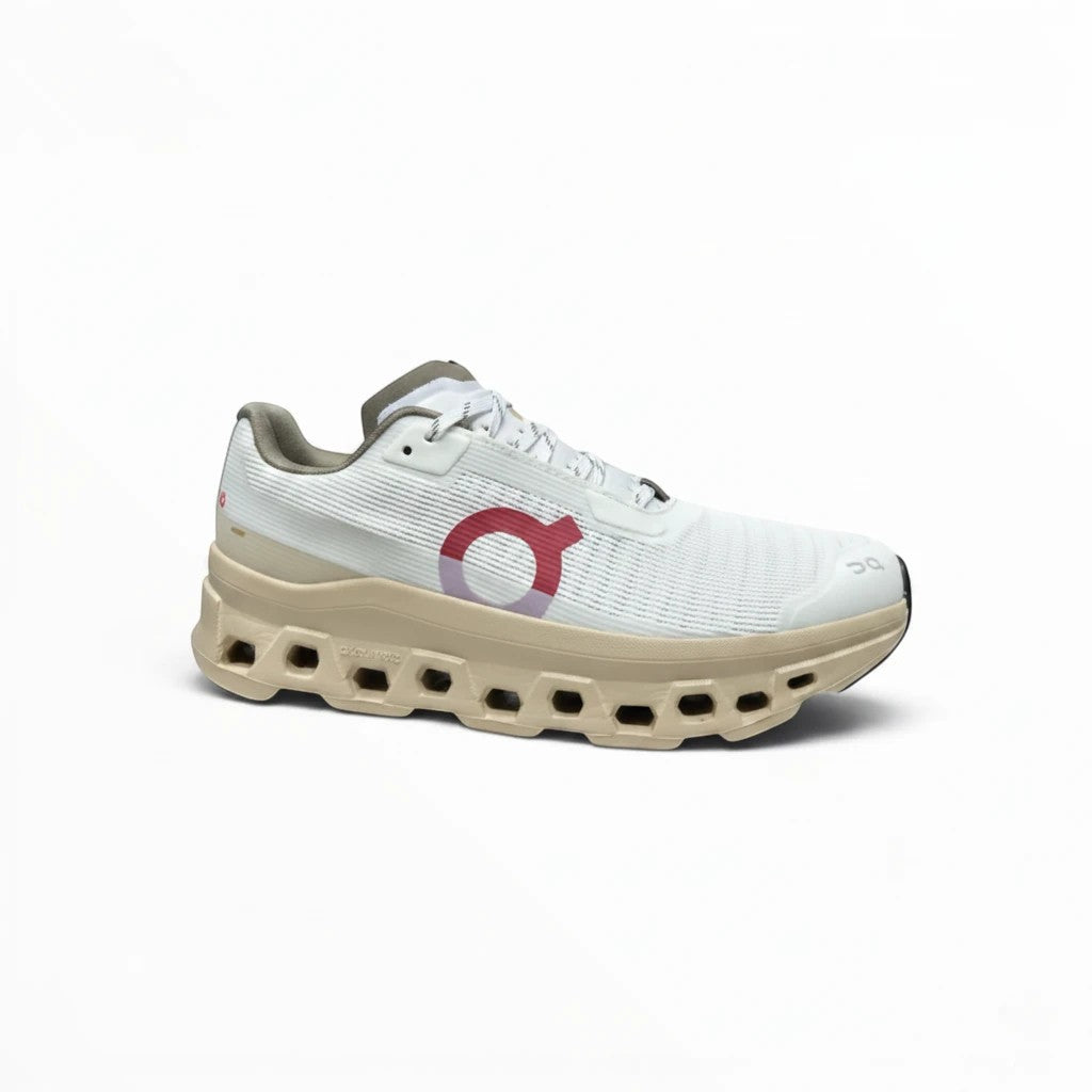 On Cloudmonster Void women's shoe in White/Gold - product view 5