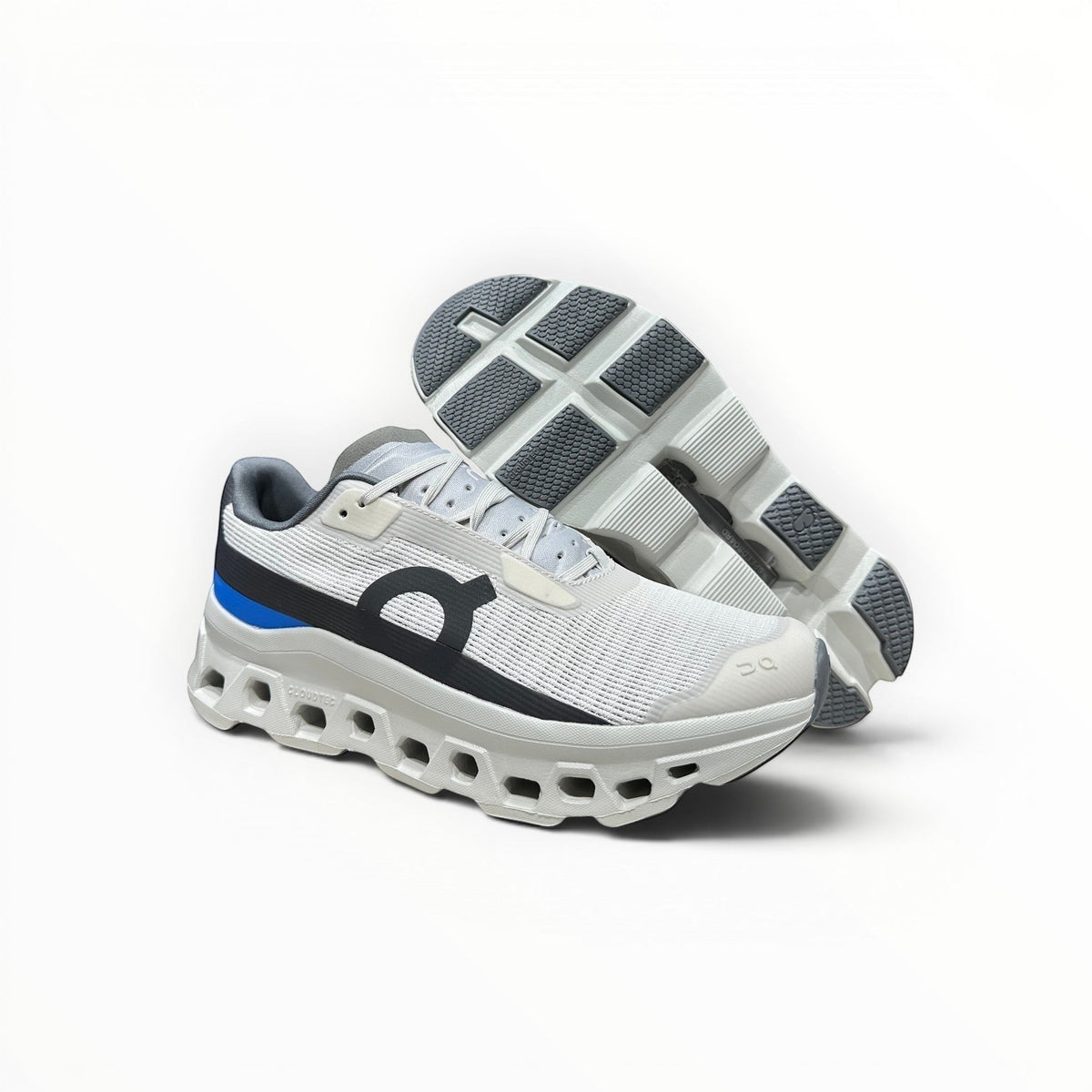 On Cloudmonster Void women's shoe in White/Glacier - product view 3