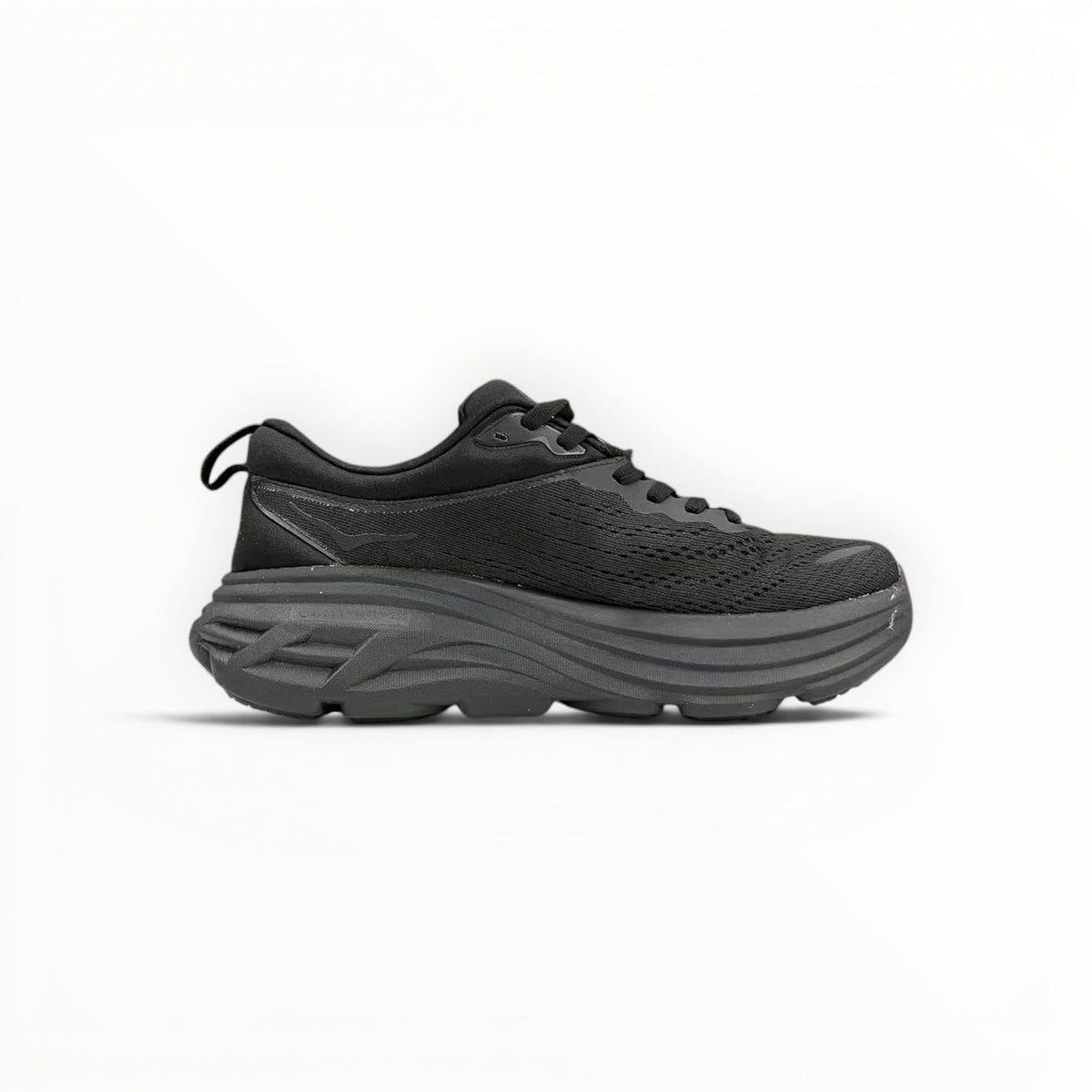 Hoka Bondi 8 men's shoe in Black/Black – product view 2