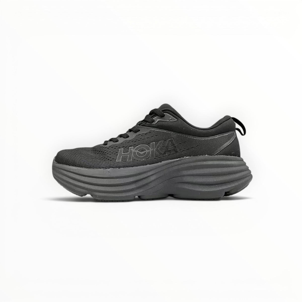 Hoka Bondi 8 women's shoe in Black/Black – product view 6