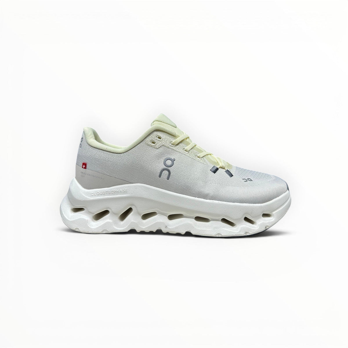 On Cloudtilt women's walking shoes in Light Grey/Yellow, product view 4
