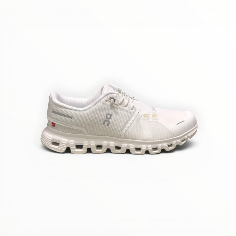 On Cloud 6 Waterproof women's lifestyle shoe in All White, side profile
