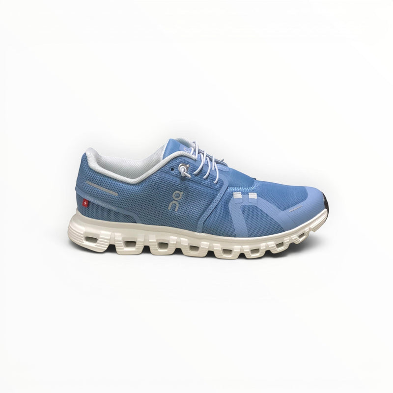 On Cloud 6 Waterproof women's lifestyle shoe in Chambray/White, side profile