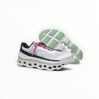 On Cloudmonster men's shoe in White/Lima - product view 5