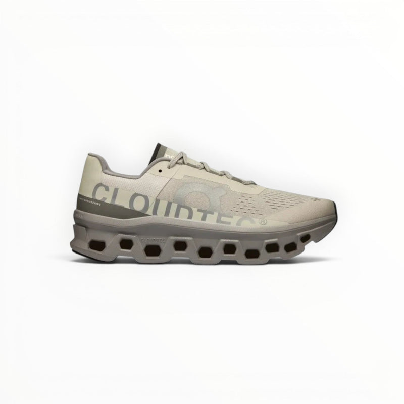 On Cloudmonster men's shoe in Ice/Alloy - product view 1