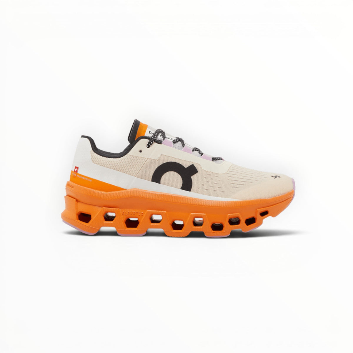 On Cloudmonster women's shoe in Fawn/Turmeric - product view 1