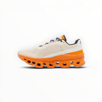 On Cloudmonster women's shoe in Fawn/Turmeric - product view 3