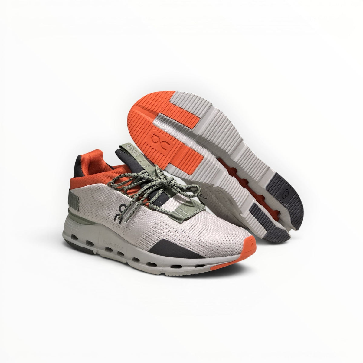 On Cloudnova Women's Silver/Orange lifestyle shoe – image 4