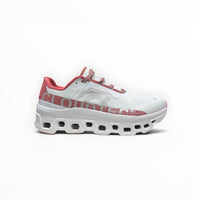 On Cloudmonster men's shoe in White/Flame - product view 6