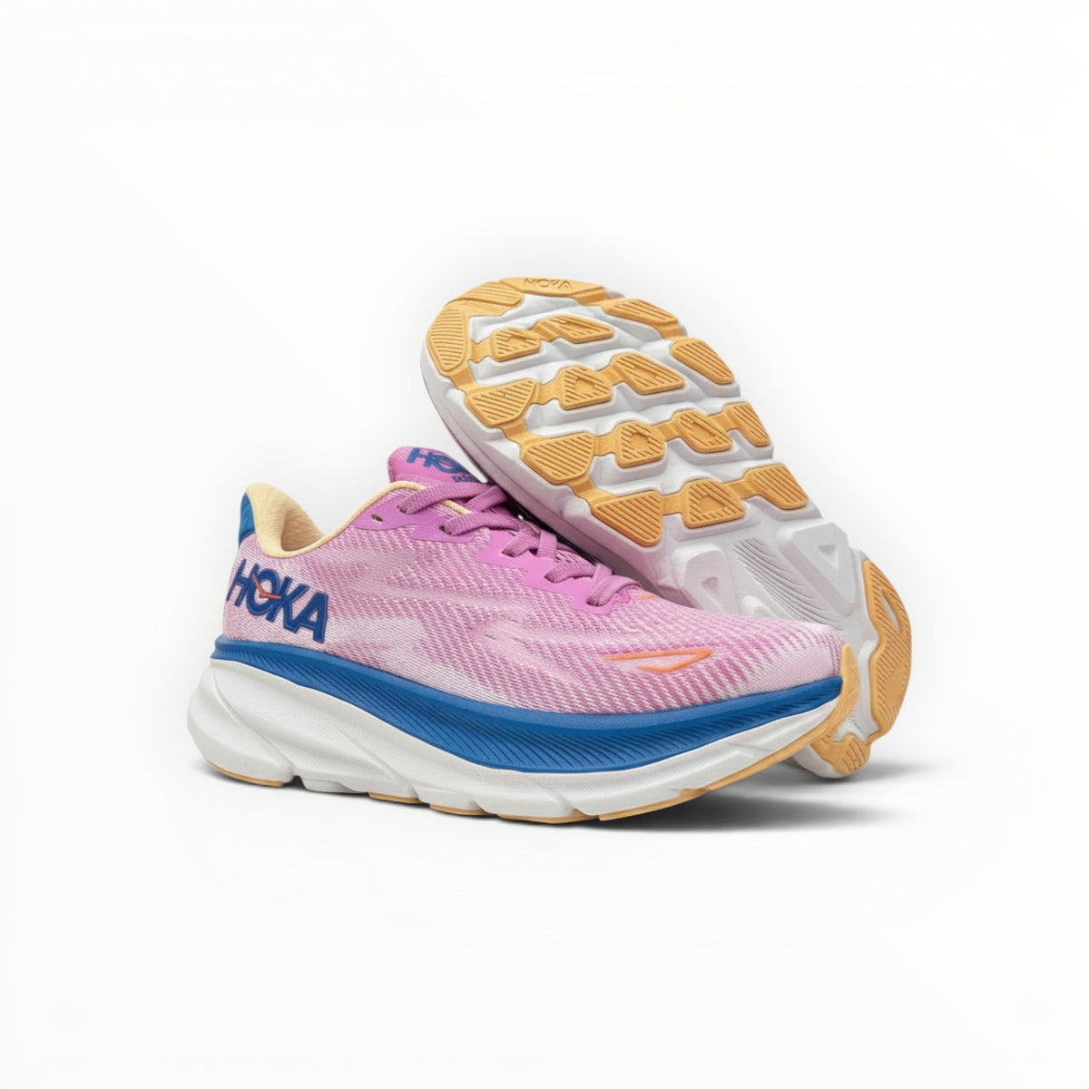HOKA Clifton 9 men's running shoes in Cyclamen/Sweet Lilac – product view 4