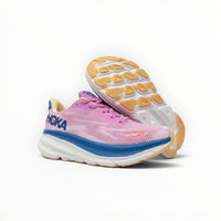 HOKA Clifton 9 men's running shoes in Cyclamen/Sweet Lilac – product view 4