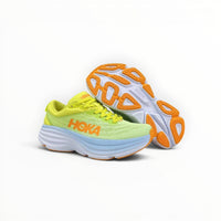 Hoka Bondi 8 women's running shoe in Butterfly/Evening Primrose, pair view