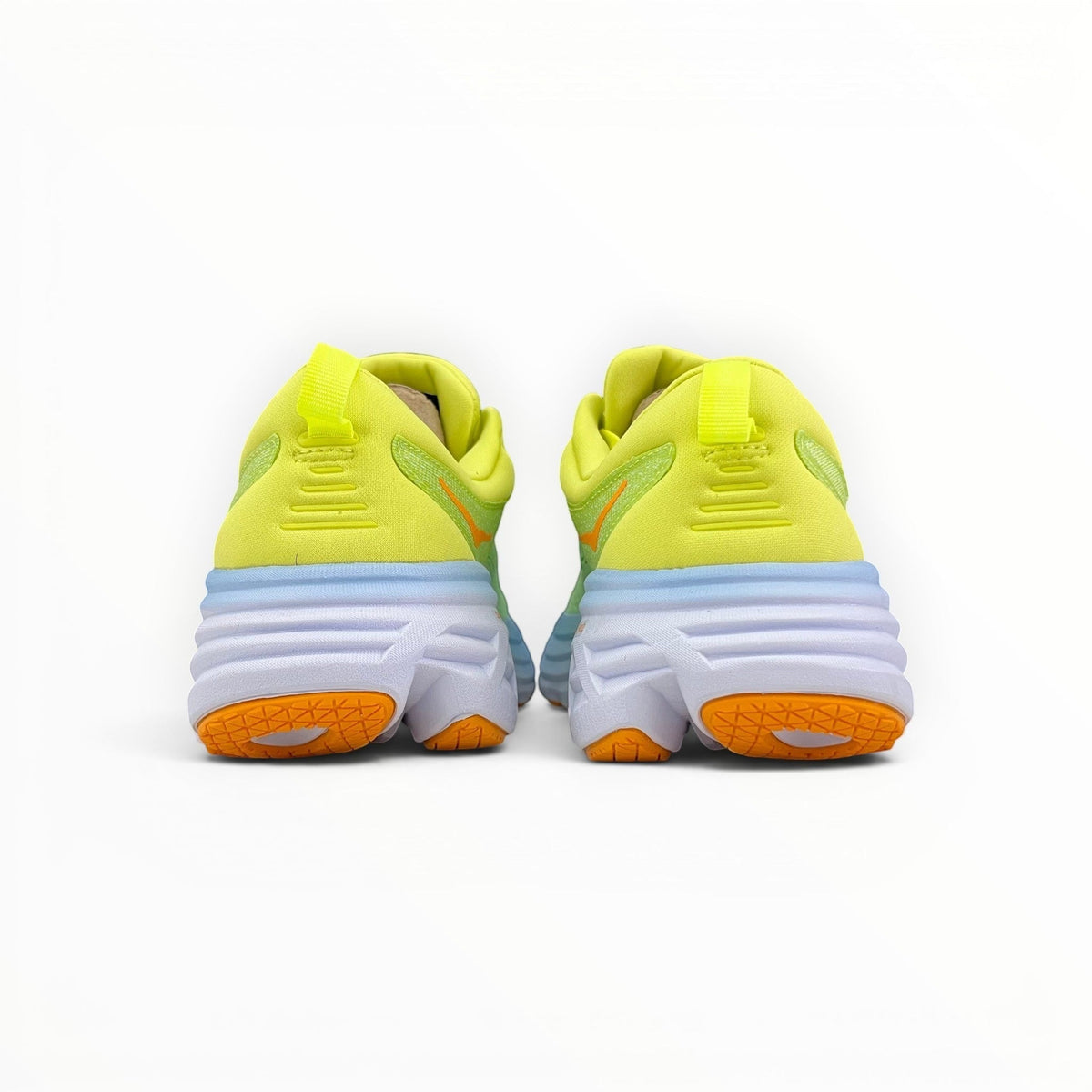 Hoka Bondi 8 women's running shoe in Butterfly/Evening Primrose, three-quarter view