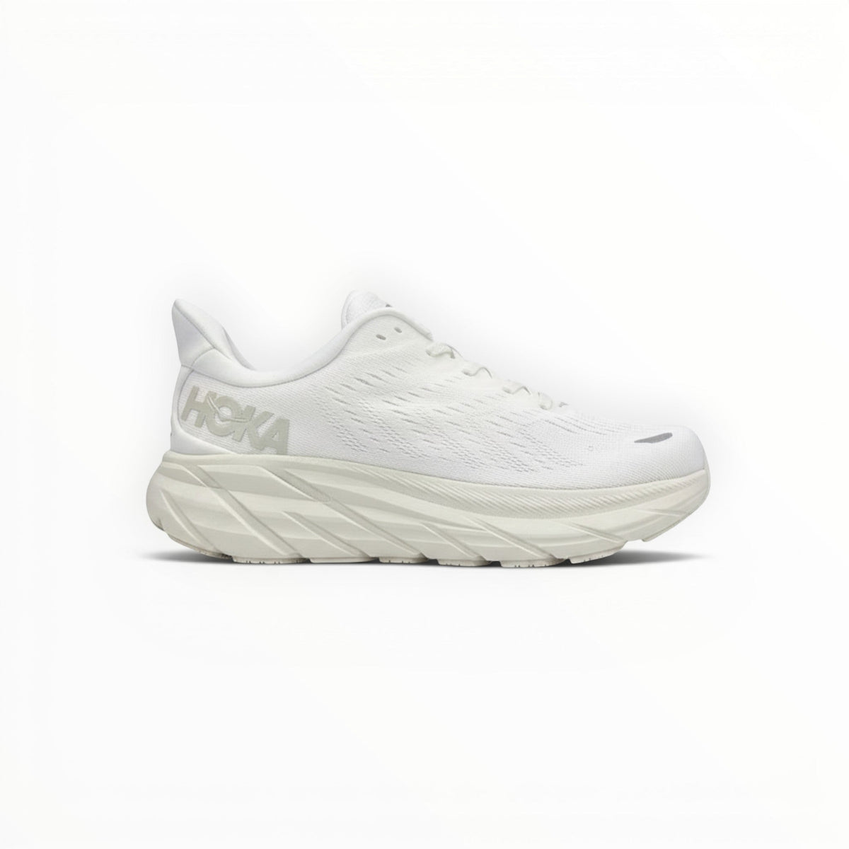 Hoka Clifton 8 men's shoe in White/White – product view 6