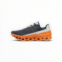 On Cloudmonster men's shoe in Fawn/Turmeric - product view 3
