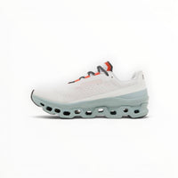 On Cloudmonster women's shoe in White/Glacier - product view 2