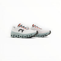 On Cloudmonster women's shoe in White/Glacier - product view 3