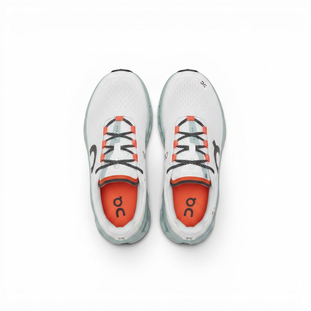 On Cloudmonster women's shoe in White/Glacier - product view 5