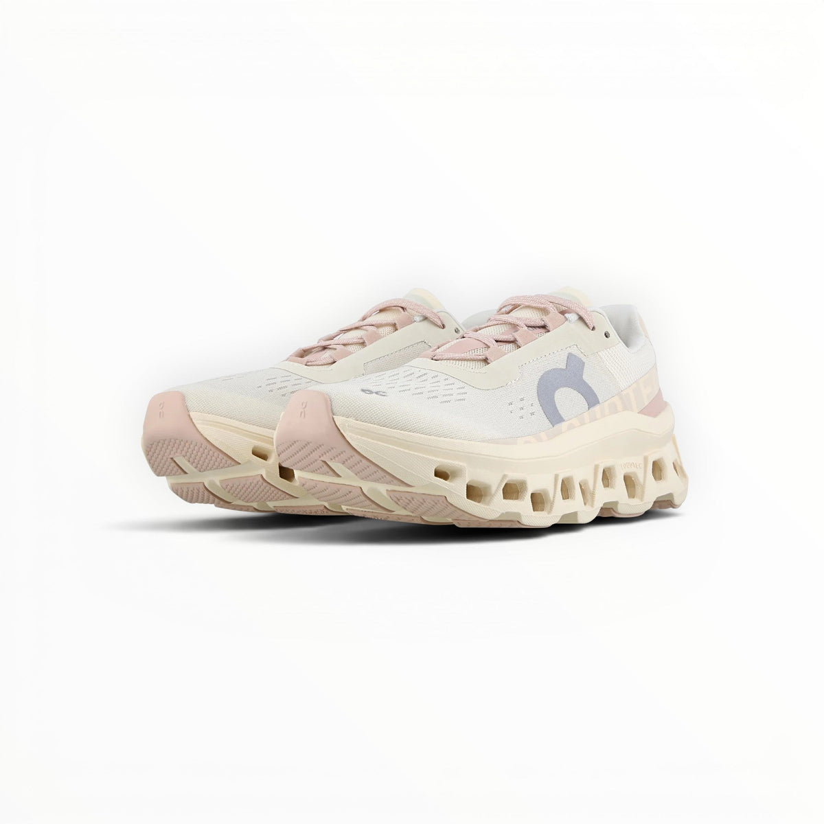 On Cloudmonster women's shoe in Frost/Acacia - product view 3