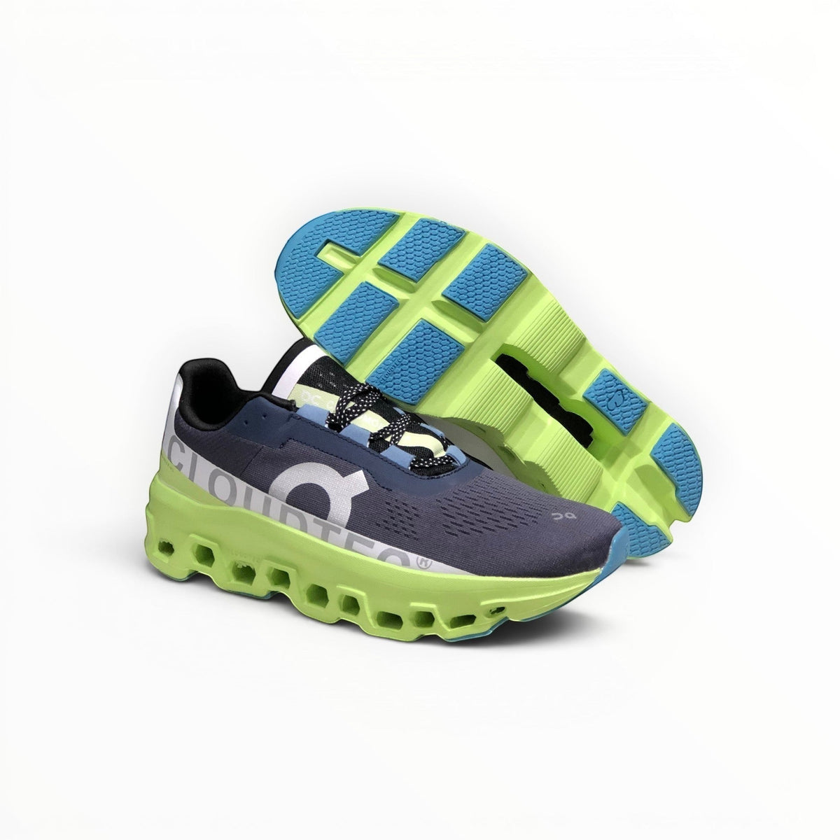 On Cloudmonster men's shoe in Magnet/Shark - product view 4