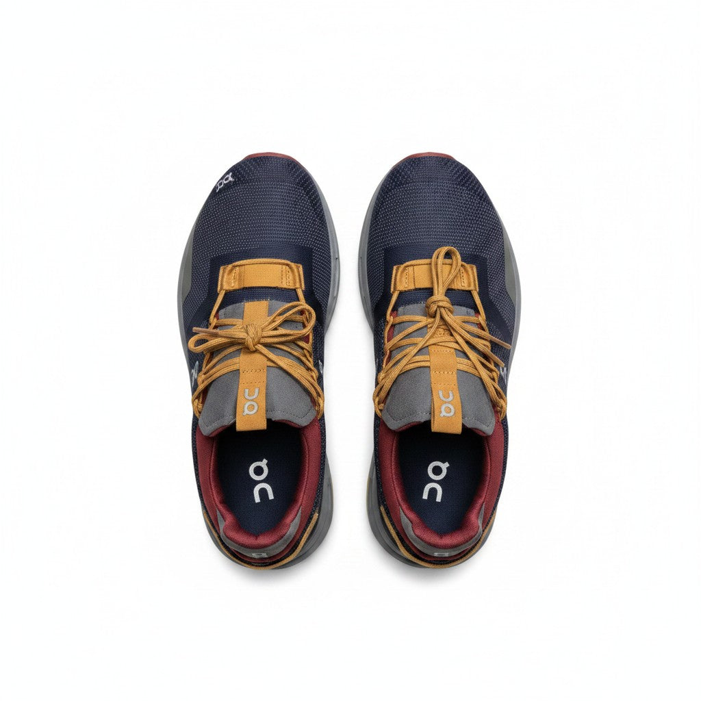 On Cloudnova Men's Denim/Ruby lifestyle shoe – image 4