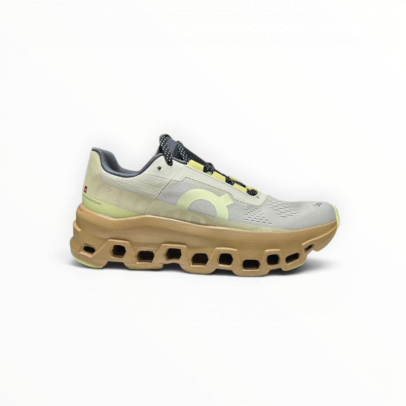 On Cloudmonster men's shoe in Moon/Fawn - product view 1