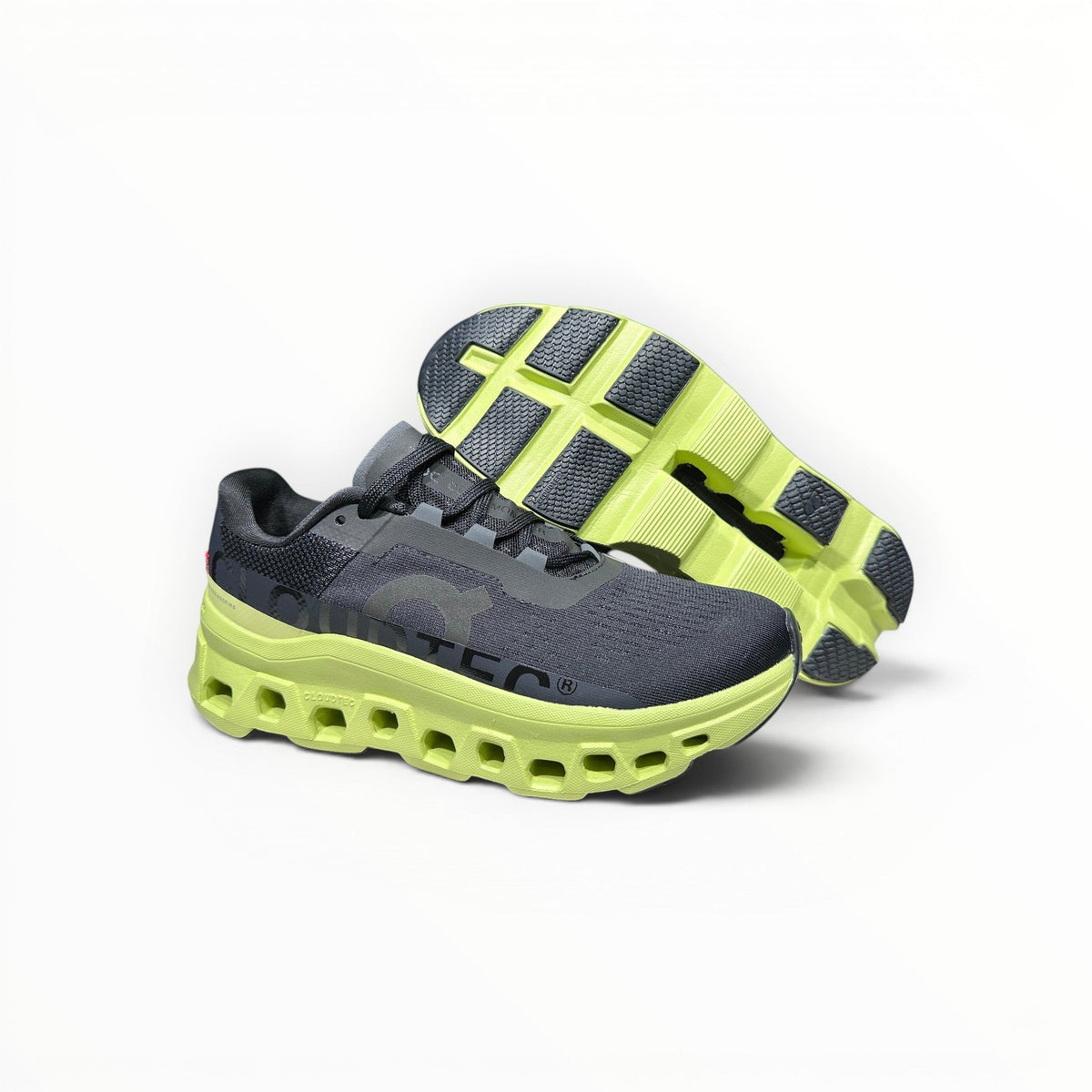 On Cloudmonster men's shoe in Frost/Acacia - product view 4