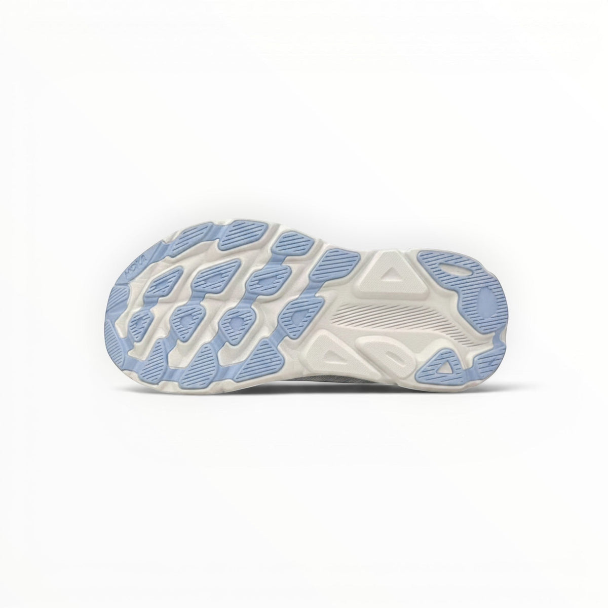Hoka Clifton 9 men's running shoes in Coastal Sky/All Aboard – outsole view