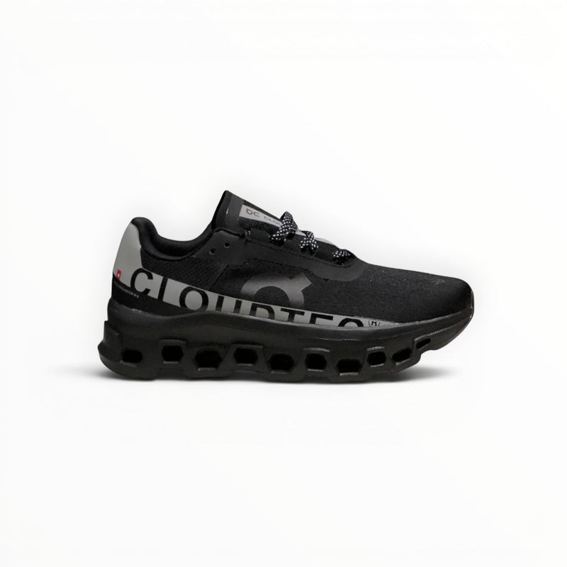 On Cloudmonster men's shoe in Black/Magnet - product view 1