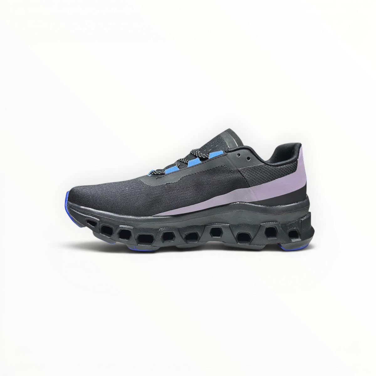 On Cloudmonster women's shoe in Black/Magnet - product view 2
