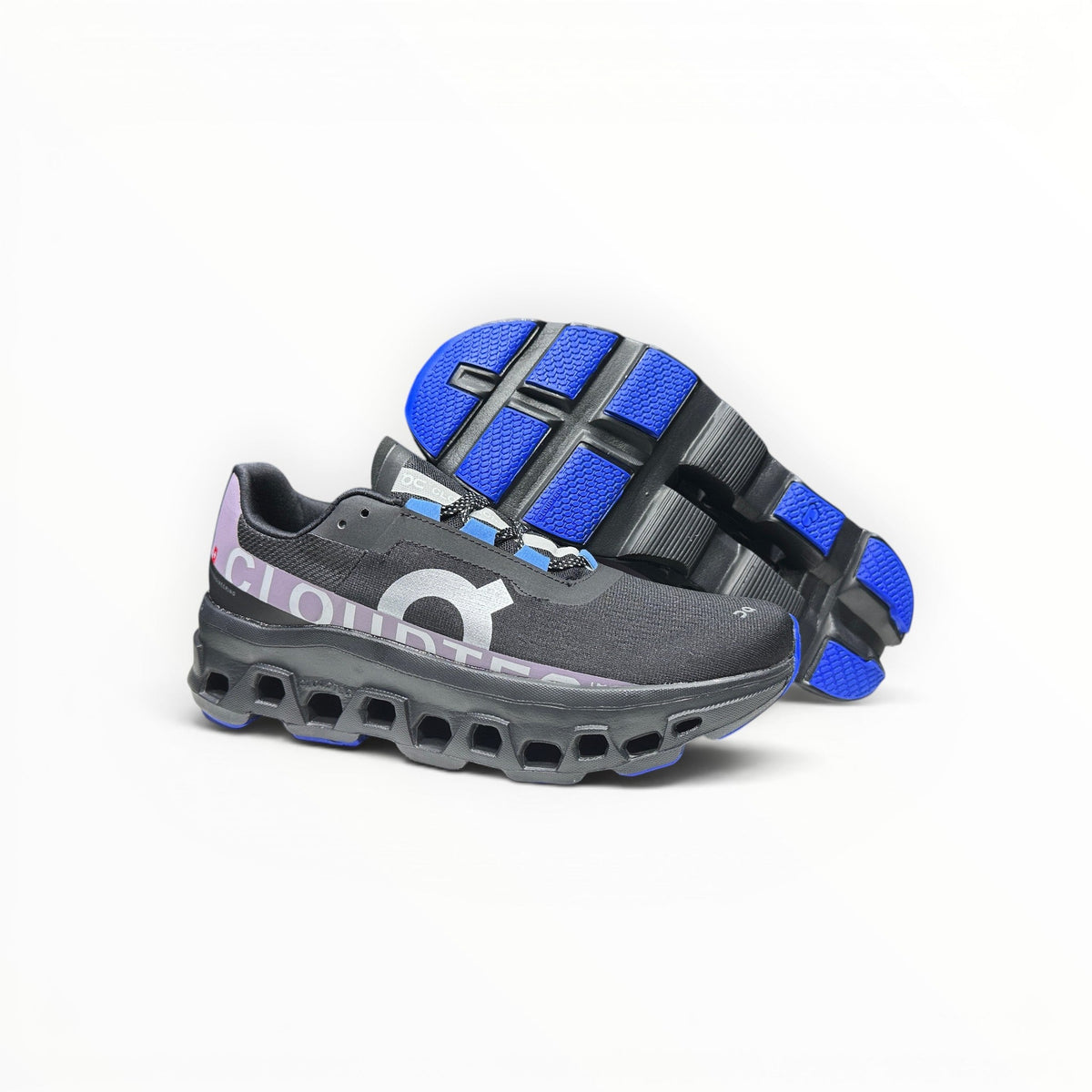 On Cloudmonster women's shoe in Black/Magnet - product view 3