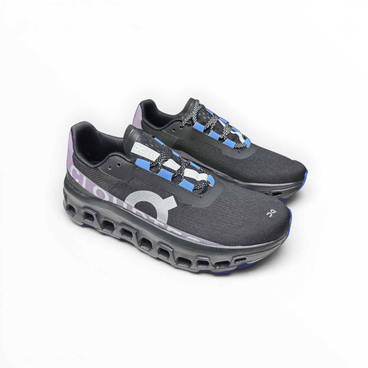 On Cloudmonster women's shoe in Black/Magnet - product view 4