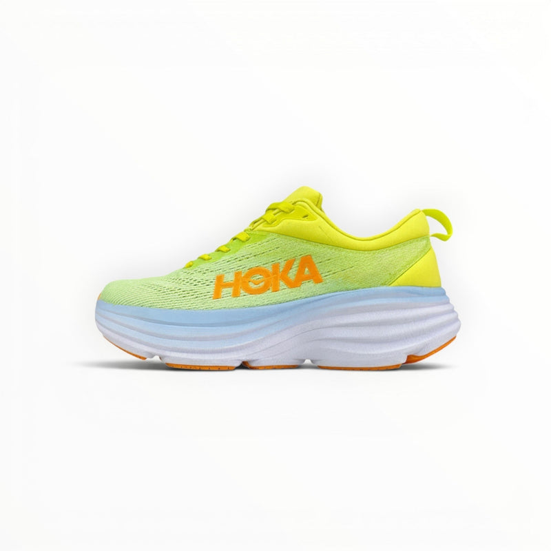 Hoka Bondi 8 men's running shoe in Butterfly/Evening Primrose, side profile