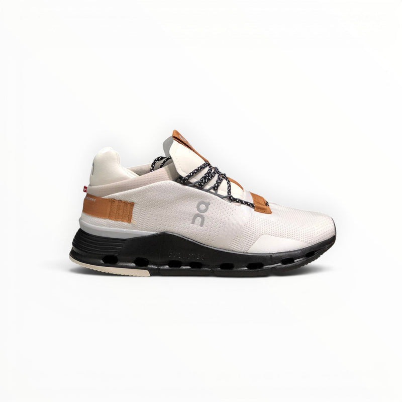 On Cloudnova Men's White/Orange/Black lifestyle shoe – image 1