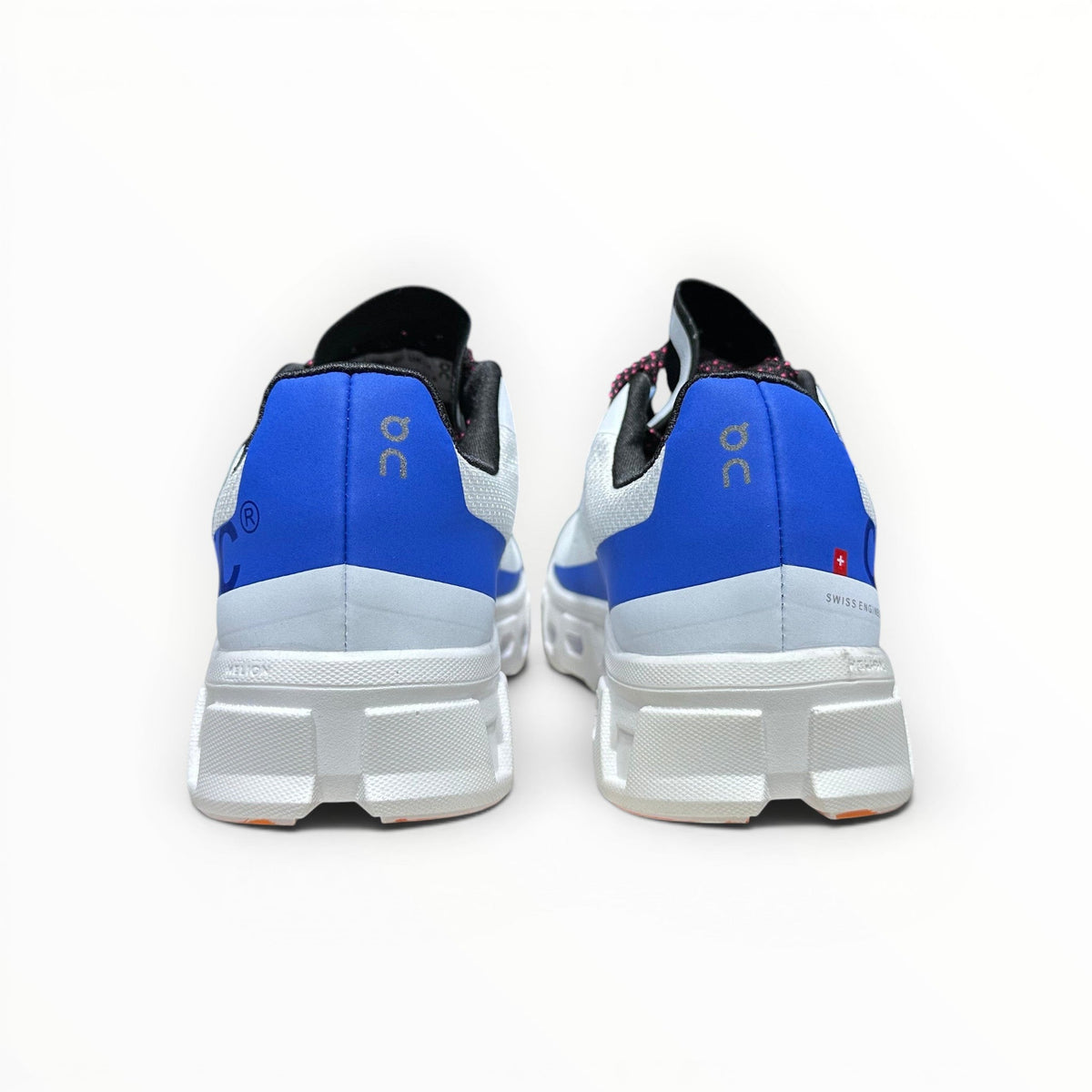 On Cloudmonster men's shoe in Frost/Cobalt - product view 3