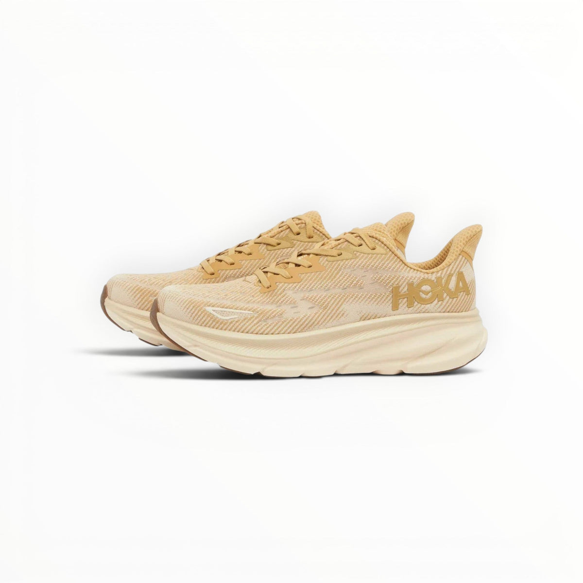 Hoka Clifton 9 men's running shoes in Wheat/Shifting Sand – product view 2
