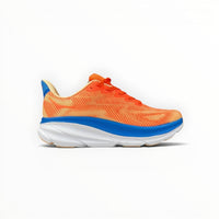 HOKA Clifton 9 men's running shoes in Vibrant Orange/Impala – product view 2