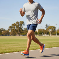 HOKA Clifton 9 men's running shoes in Vibrant Orange/Impala – product view 5