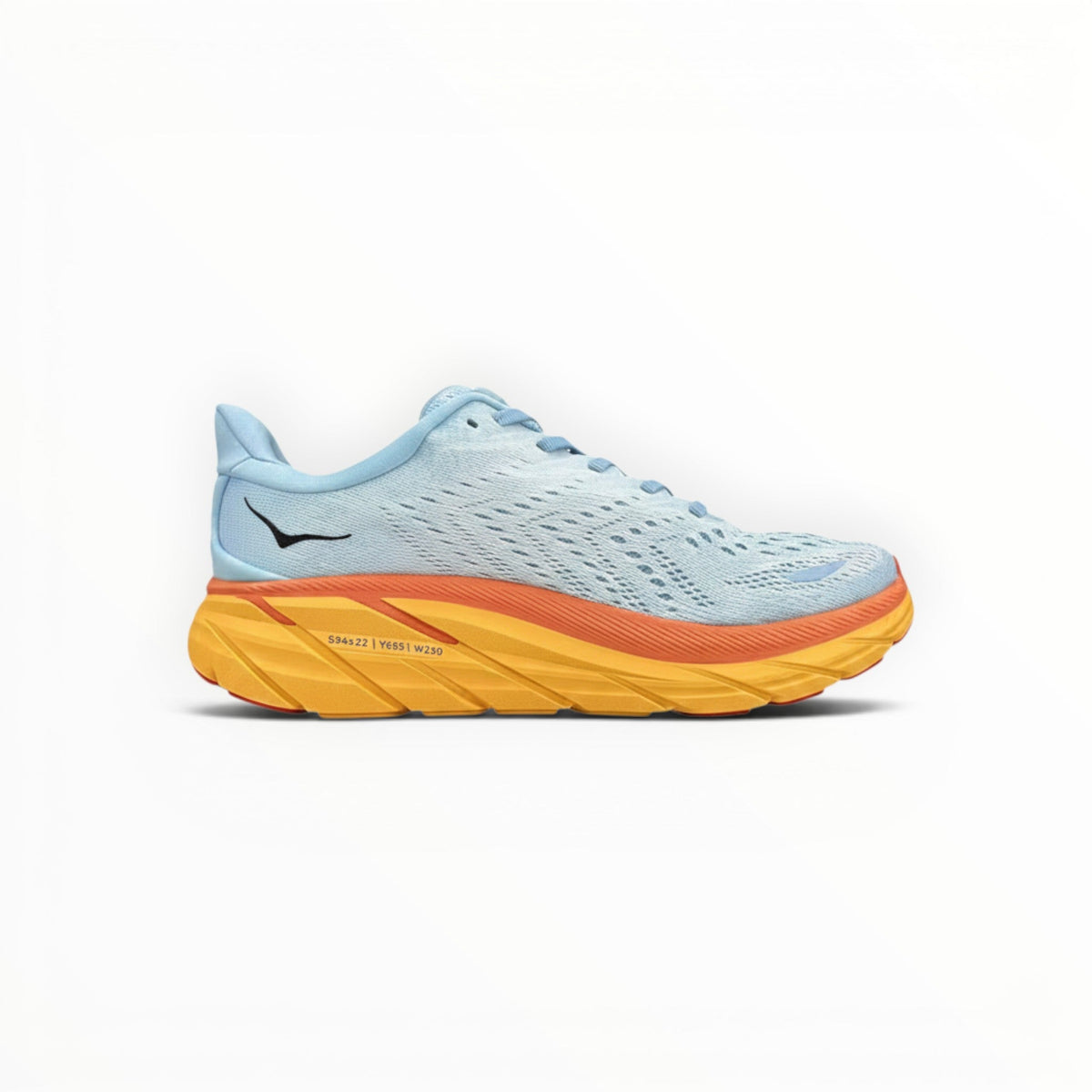 Hoka Clifton 8 men's shoe in Summer Song/Ice Flow – product view 2