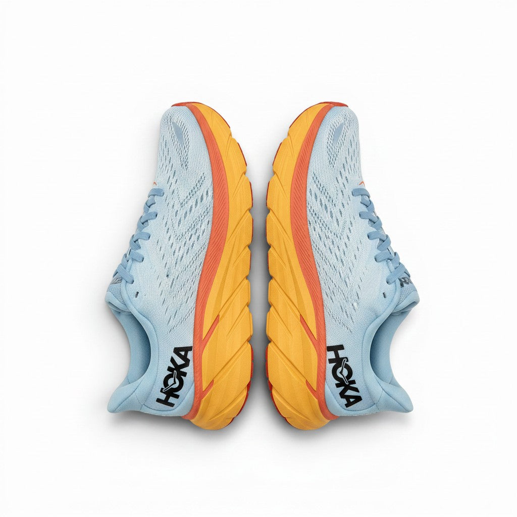 Hoka Clifton 8 men's shoe in Summer Song/Ice Flow – product view 4