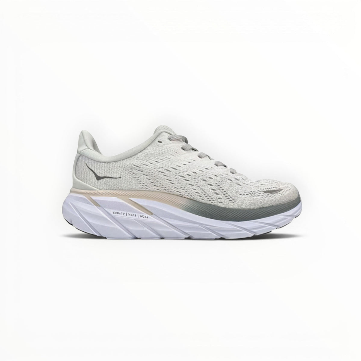 Hoka Clifton 8 men's shoe in Lunar Rock/Nimbus Cloud – product view 2