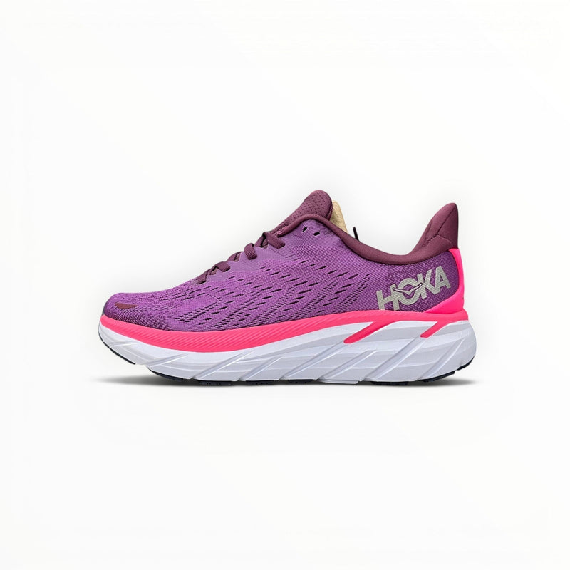 Hoka Clifton 8 women's shoe in Grape Wine/Beautyberry – product view 1