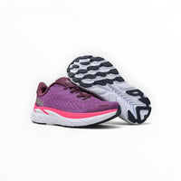 Hoka Clifton 8 men's shoe in Grape Wine/Beautyberry – product view 3