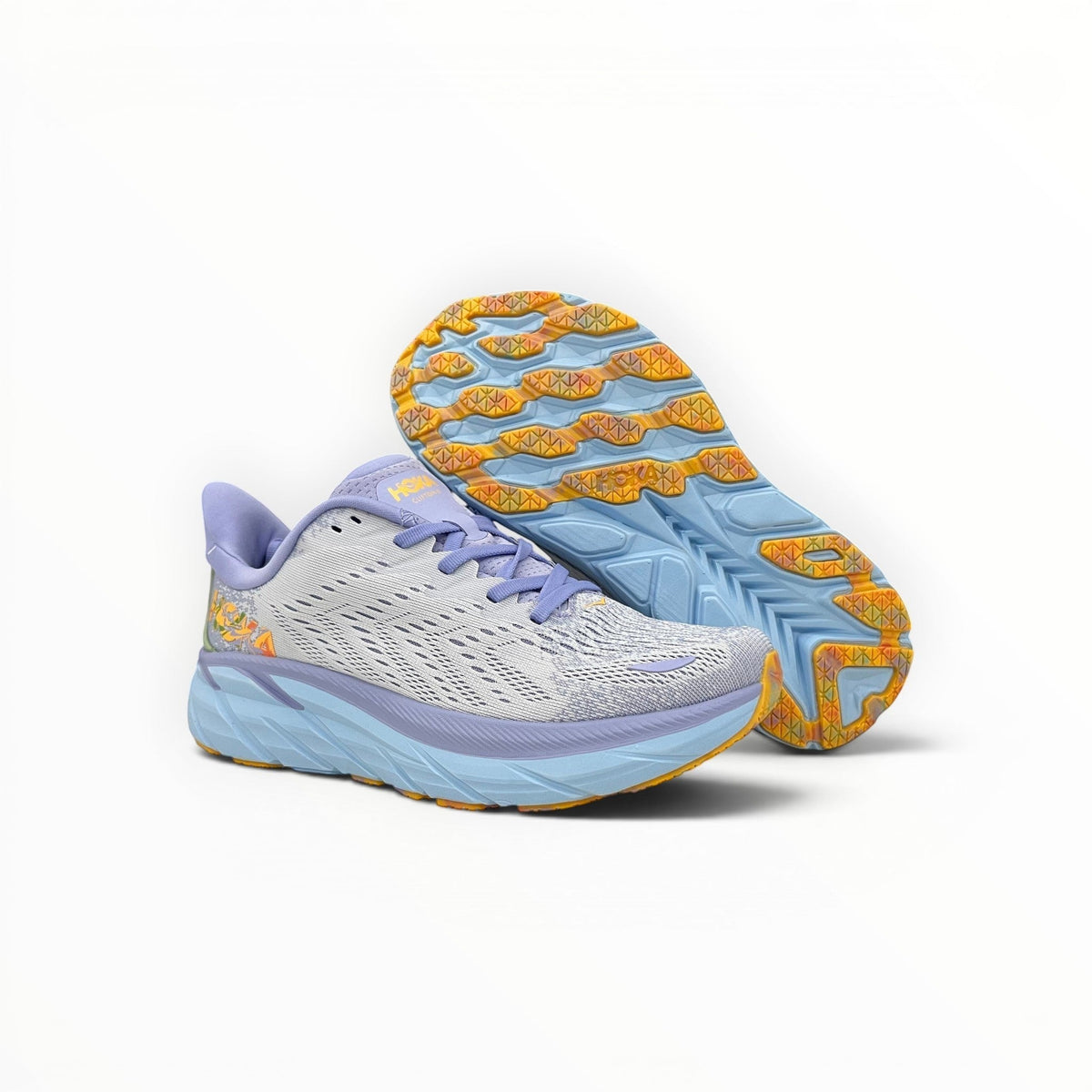 Hoka Clifton 8 women's shoe in Baby Lavender/Smoke Green – product view 2
